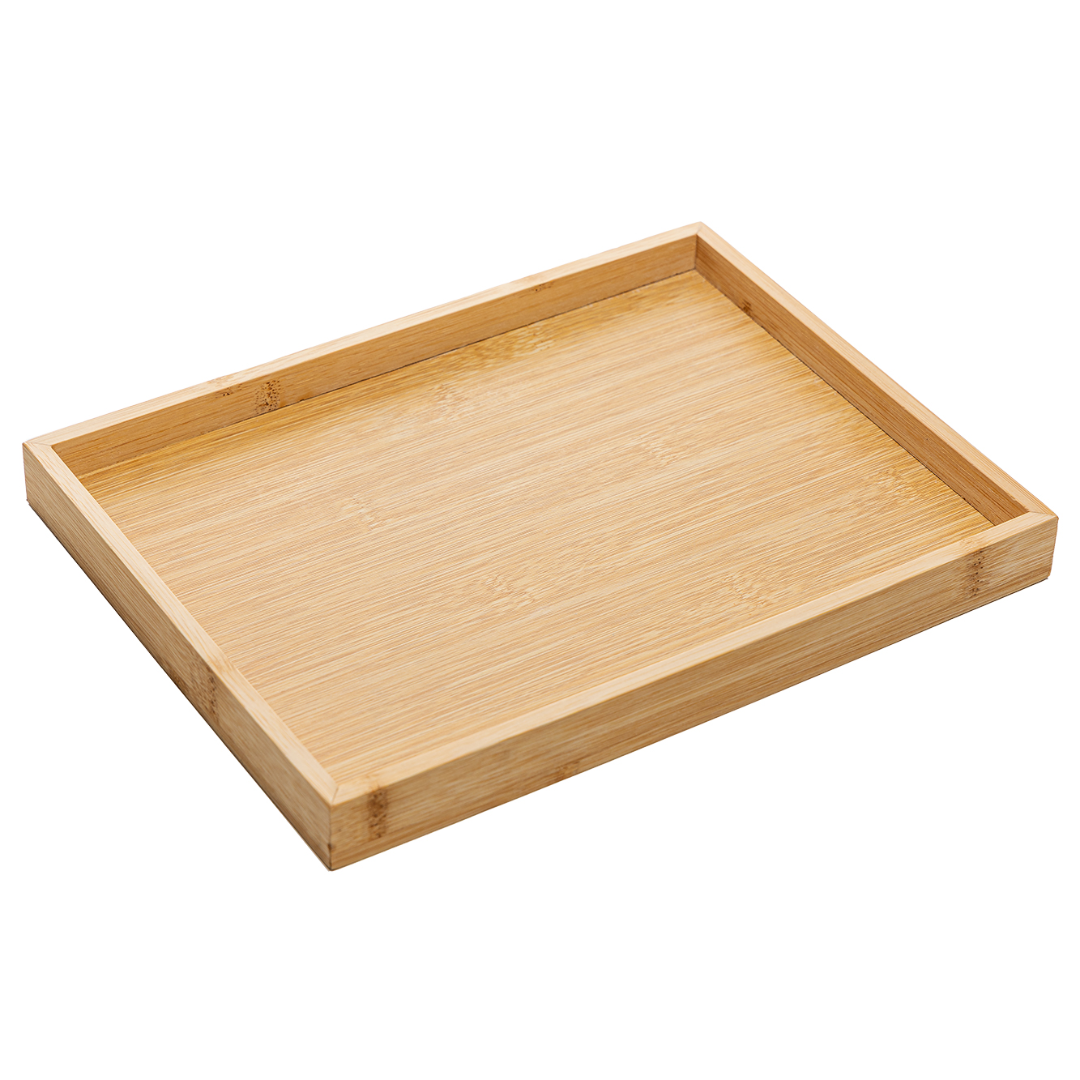 Bandeja Retangular de Bambu Nature 33cm