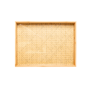 Bandeja de Bambu com Fundo Trelica 39cm