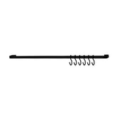 Barra De Piatina 45 Cm Com 6 Ganchos Preto Fosco Linha Black