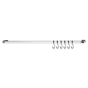 Barra de Piatina 45cm com 6 Ganchos Cromada