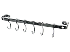 Barra de Piatina 45cm com 6 Ganchos Cromada