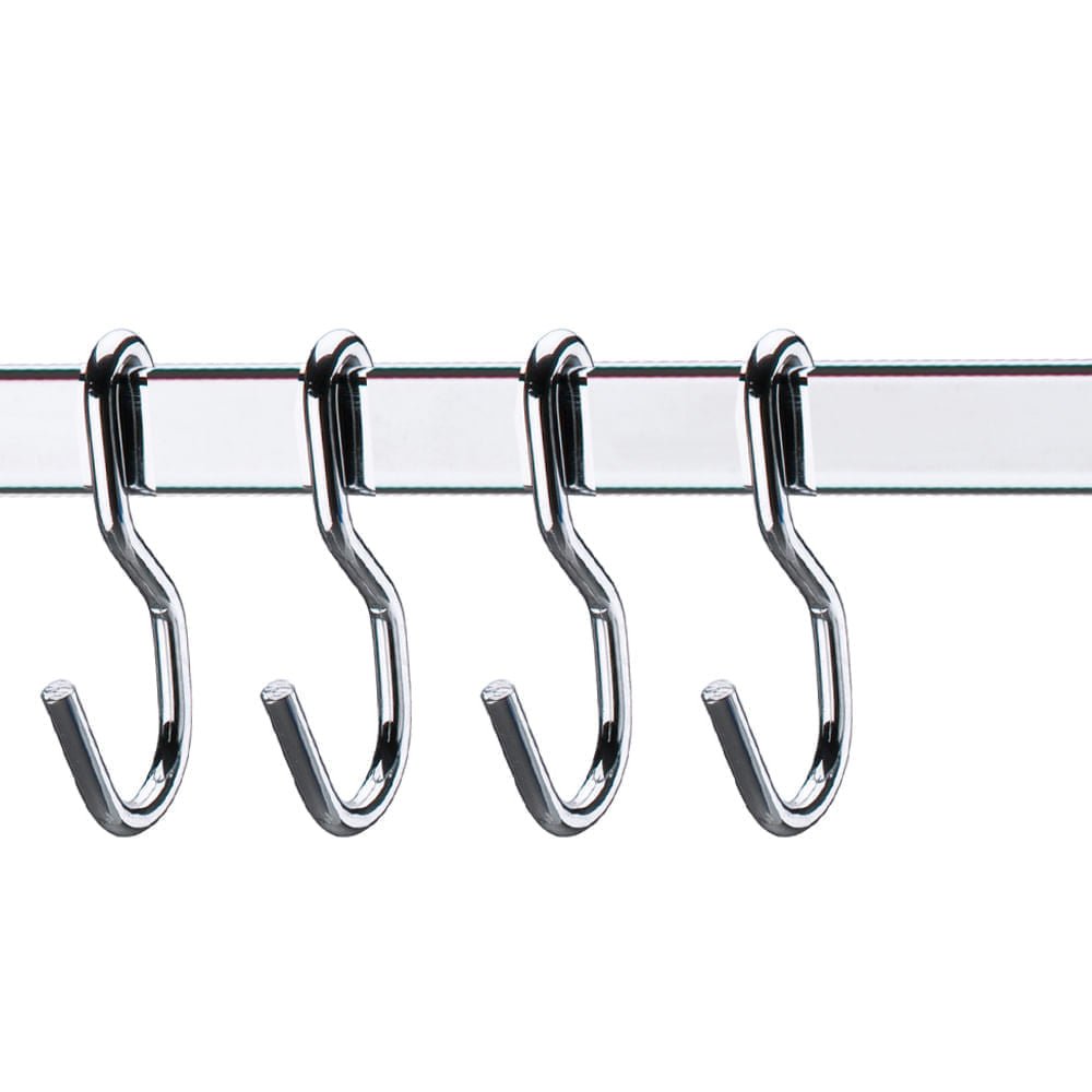 Barra de Piatina 45cm com 6 Ganchos Cromada