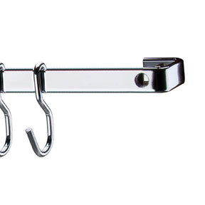 Barra de Piatina 45cm com 6 Ganchos Cromada