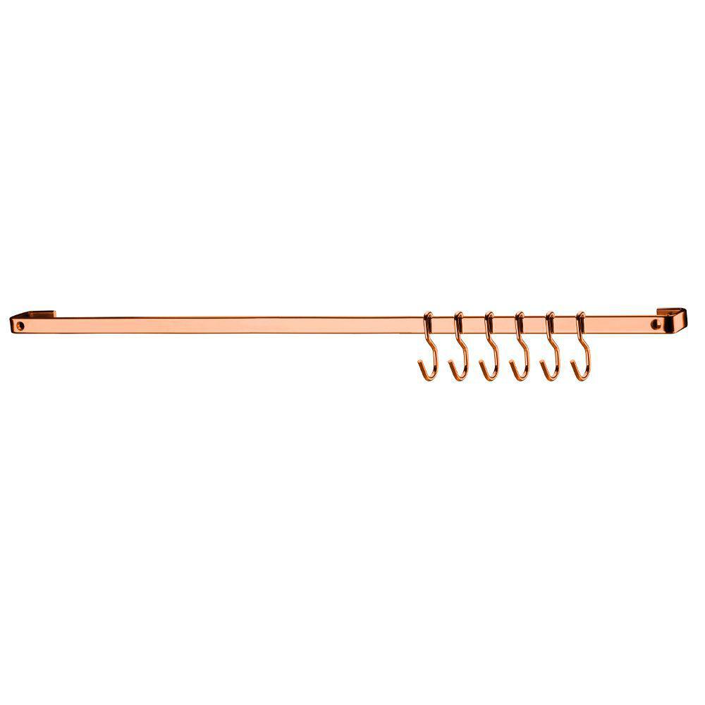 Barra de Piatina 45cm com 6 Ganchos Rose Gold