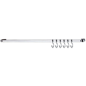 Barra de Piatina Cromada 60cm com 6 ganchos