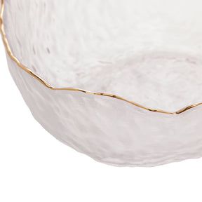 Bowl Cristal de Chumbo Martelado com Borda Dourada Taj 13cm