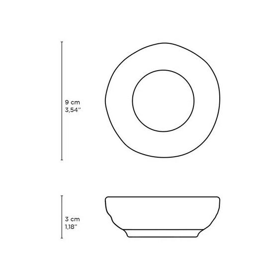 Bowl Ramequim Cerâmica Orgânico Latte 9cm