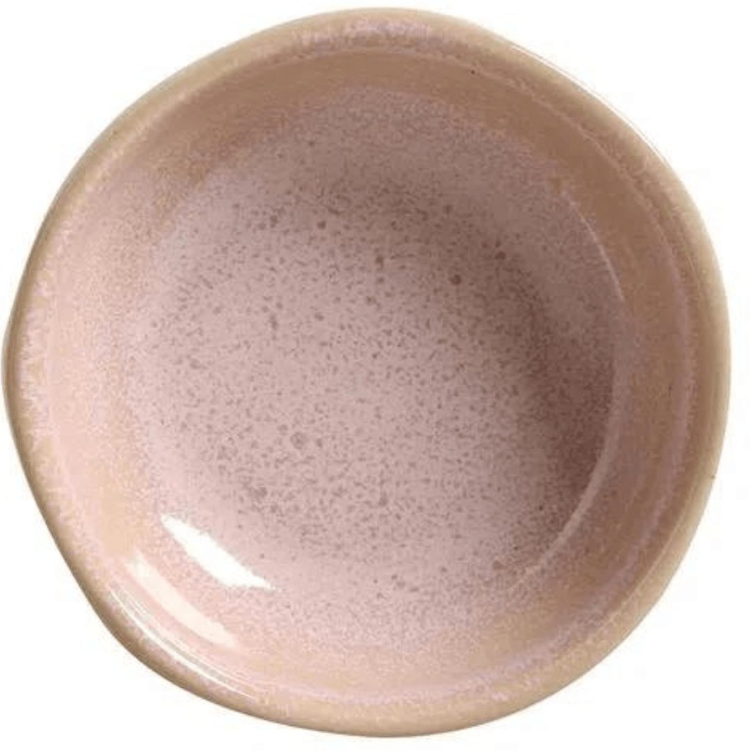 Bowl Ramequim Cerâmica Orgânico Litchi Rosa 9cm