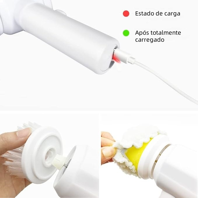Escova Elétrica 5 em 1 para Limpeza