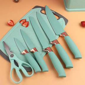 Kit 19 Peças de Utensílios Em Silicone Com Cabo de Madeira