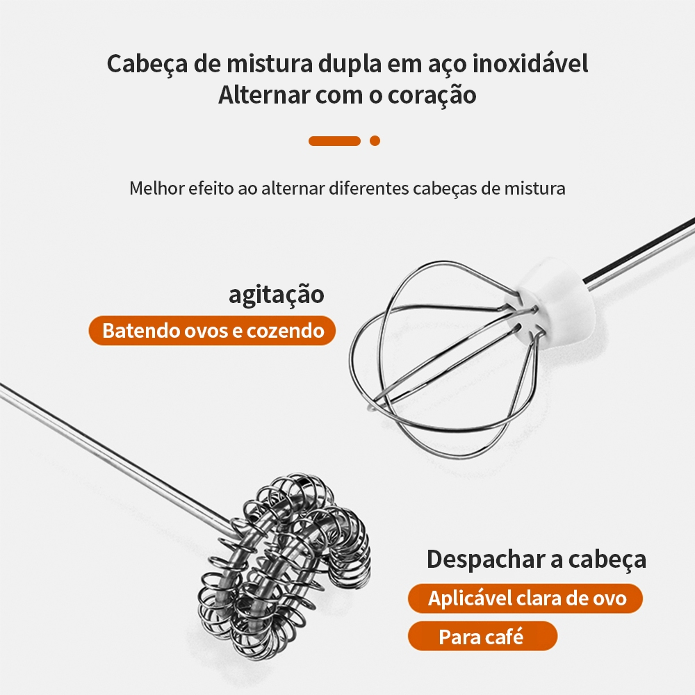 Mini Mixer e Espumador Elétrico Premium 2 Em 1