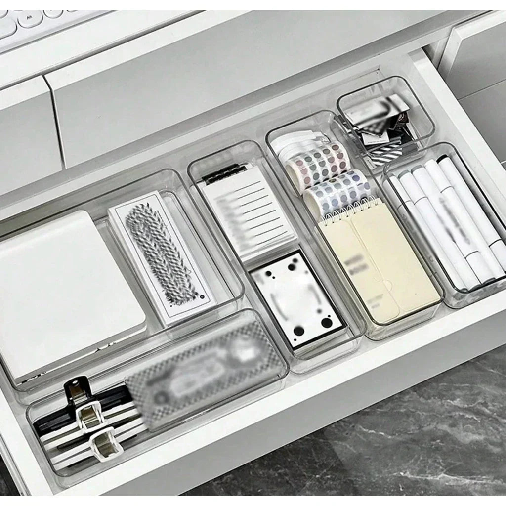 Organizador Modular Transparente com 7 Peças