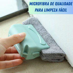 Kit Limpador de Janelas e Escova de Limpeza de Cantos 3 em 1