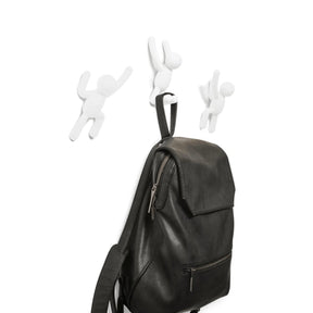 Buddy Conjunto Cabideiro Gancho de Parede Branco - 3 Peças