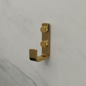 Cabide Suporte Multiuso para Toalha de Parede Fixação Parafuso Dourado