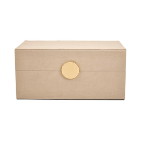 Caixa Decorativa em MDF e PU Bege 28cm G