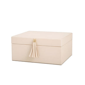 Caixa Decorativa em MDF e PU Branca 23,5cm
