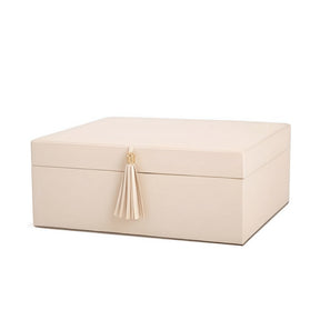 Caixa Decorativa em MDF e PU Branca 27,5cm
