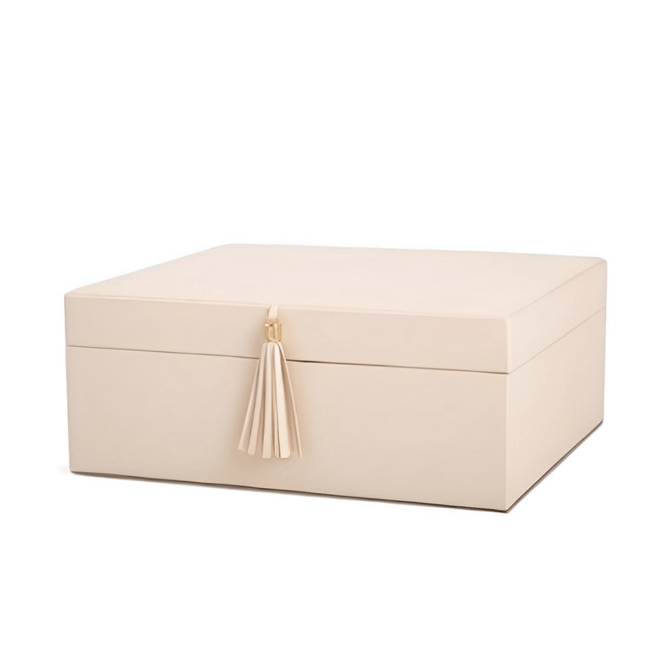 Caixa Decorativa em MDF e PU Branca 27,5cm
