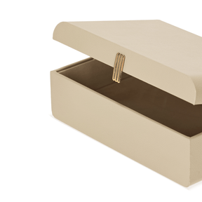 Caixa em MDF com Revestimento em PU Cinza 28cm