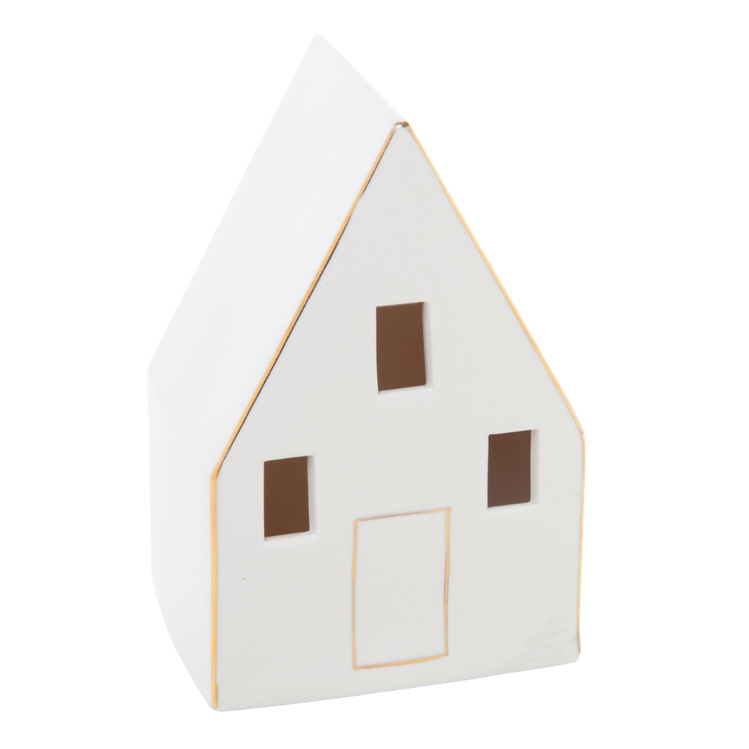 Escultura Casa Refugio de Luz Cerâmica 13,5cm