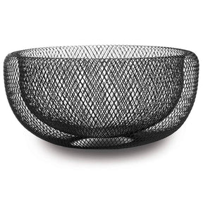Centro de Mesa Aramado de Metal Preto 28,5cm