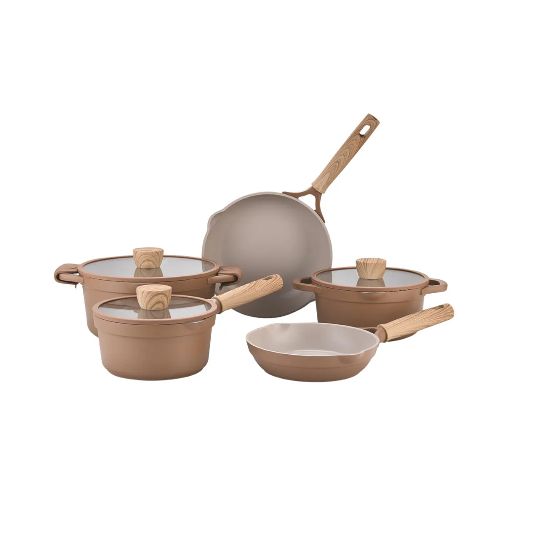 Jogo de Panelas Ceramic Life Indução Duna 5 Peças