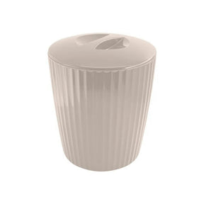 Cesto de Lixo Lixeira Groove Bege 5 Litros