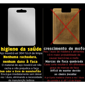 Tábua de Corte em Aço Inoxidável 304