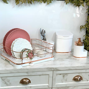 Combo Cozinha Branca e Rose Gold - 3 Peças