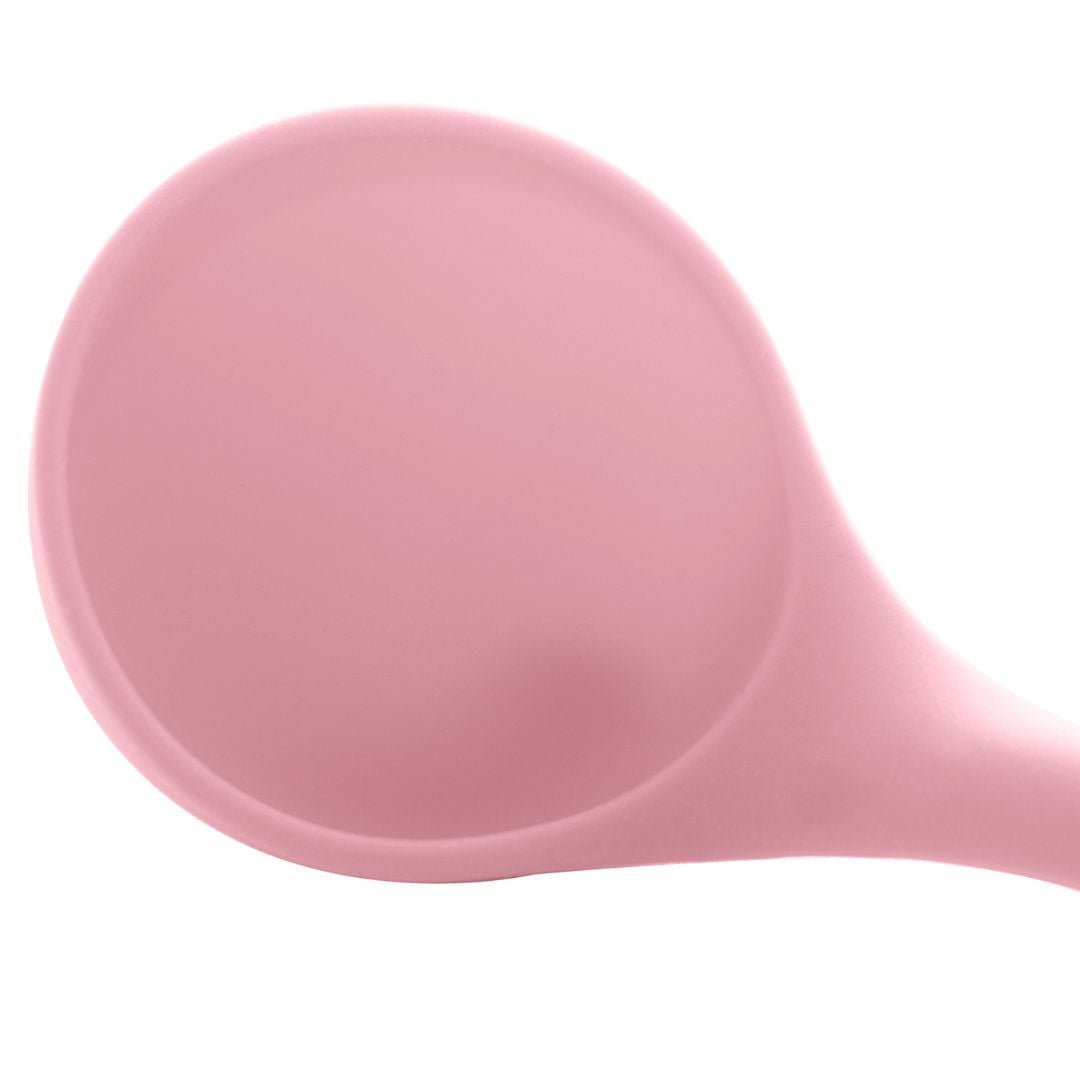 Concha de Silicone com Cabo de Bambu Charmy Rosa 31cm