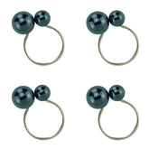 Conjunto 4 Anéis Porta Guardanapos Bolas Azul - 7cm
