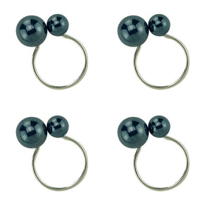 Conjunto 4 Anéis Porta Guardanapos Bolas Azul - 7cm