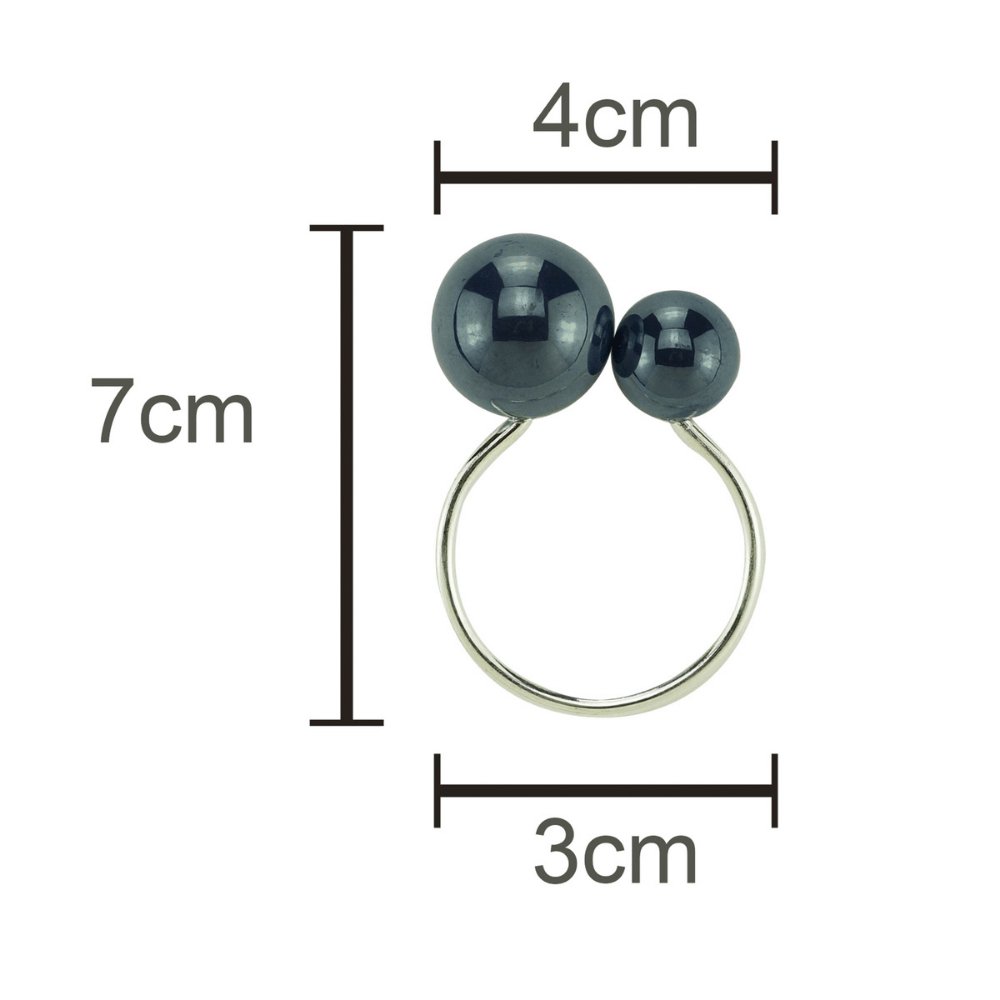 Conjunto 4 Anéis Porta Guardanapos Bolas Azul - 7cm