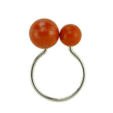 Conjunto 4 Aneis Porta Guardanapos Bolas Laranja 4x3x7cm