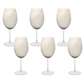 Conjunto 6 Taças Cristal Ecológico Para Vinho Fumê - 580ml