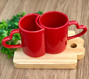Conjunto Canecas Love Vermelha 2 Peças