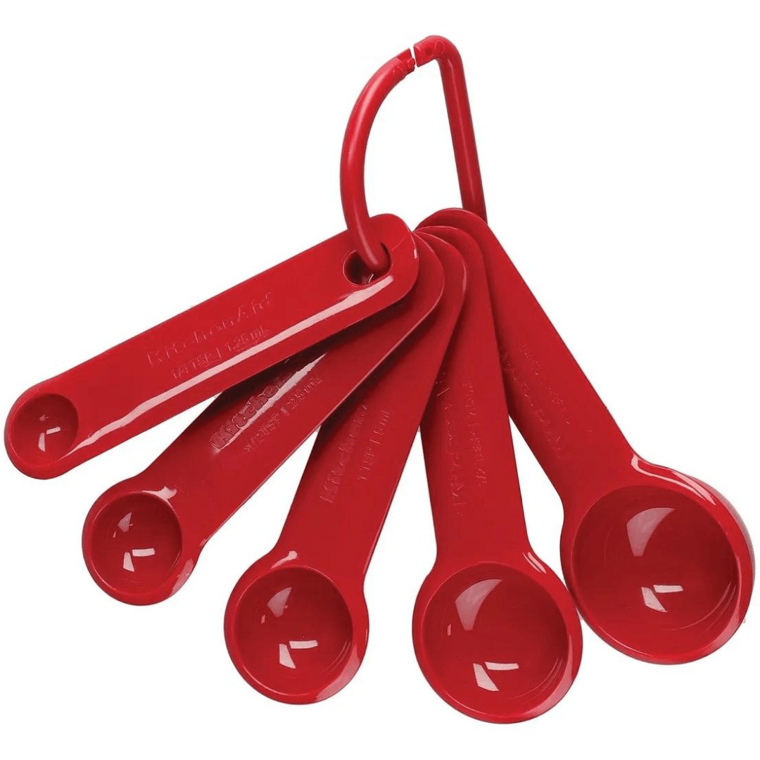 Conjunto Colheres de Medidas Vermelha 5 peças KitchenAid