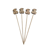 Conjunto de Palitos de Madeira Petiscos Frutas com 10 peças 10cm