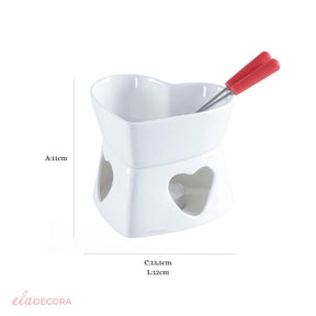Conjunto para Fondue  Branco 7 Peças