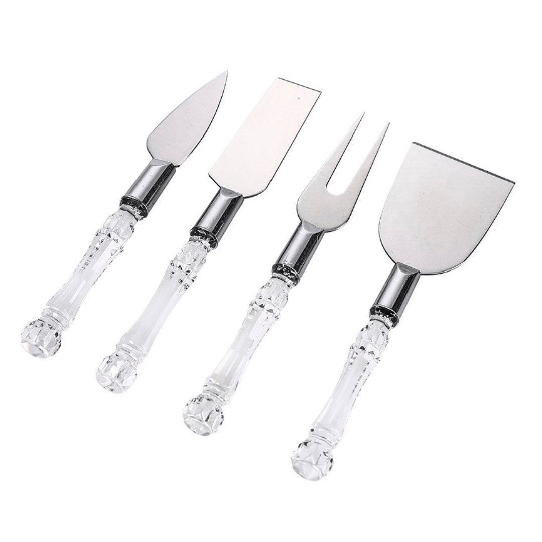 Conjunto para Queijo em Cristal 4 Peças