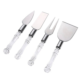 Conjunto para Queijo em Cristal 4 Peças