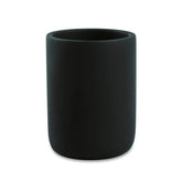 Copo Cachepot Porta Escova de Dente em Cimento Preto Fosco - 10 cm