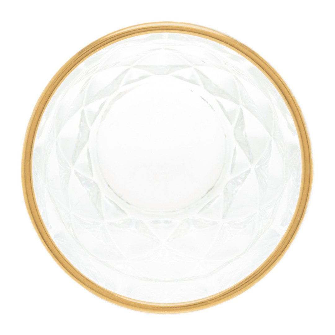 Copo de Vidro com Fio de Ouro Diamond 270ml