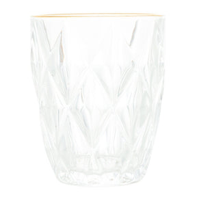 Copo de Vidro com Fio de Ouro Diamond 270ml