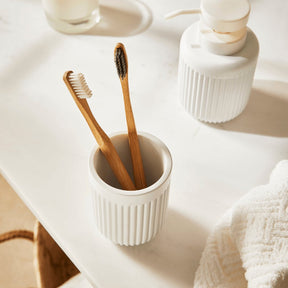 Copo Porta Escova Cimento Branco 10cm