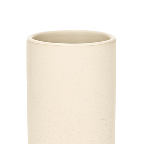 Copo Porta Escova em Cerâmica Bege 12cm