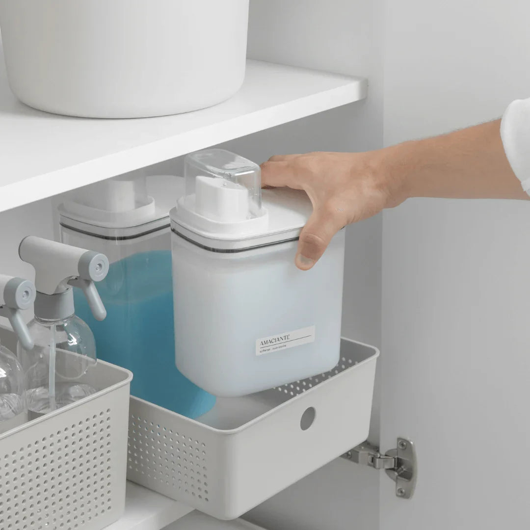 Kit 2 Potes Herméticos Dispenser Branco 1,5 L