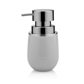 Dispenser Porta Sabonete Liquido New Belly Cromo Branco Off White - 400 ml