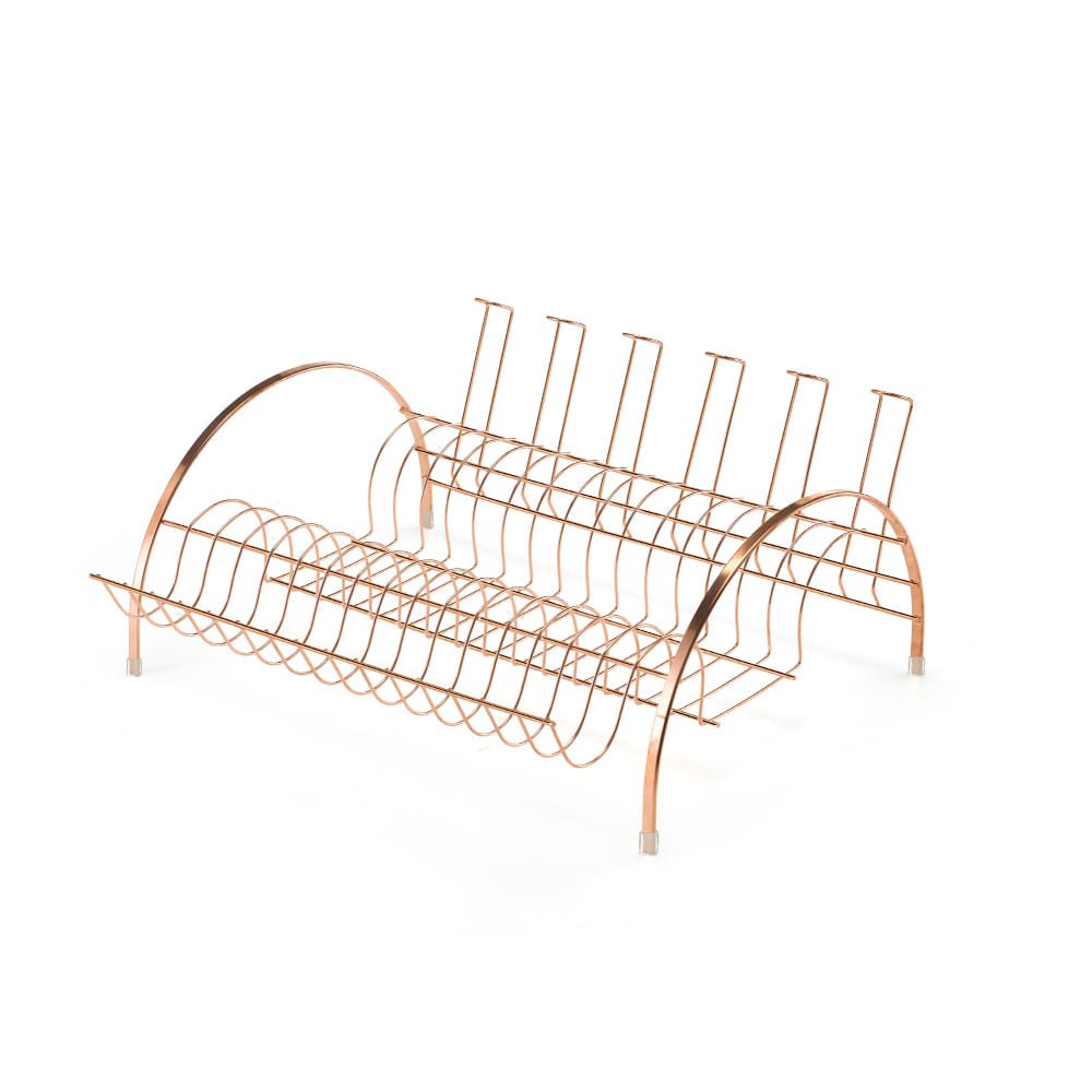 Escorredor De Louças Fantastik Rose Gold 15 Pratos e 6 Copos